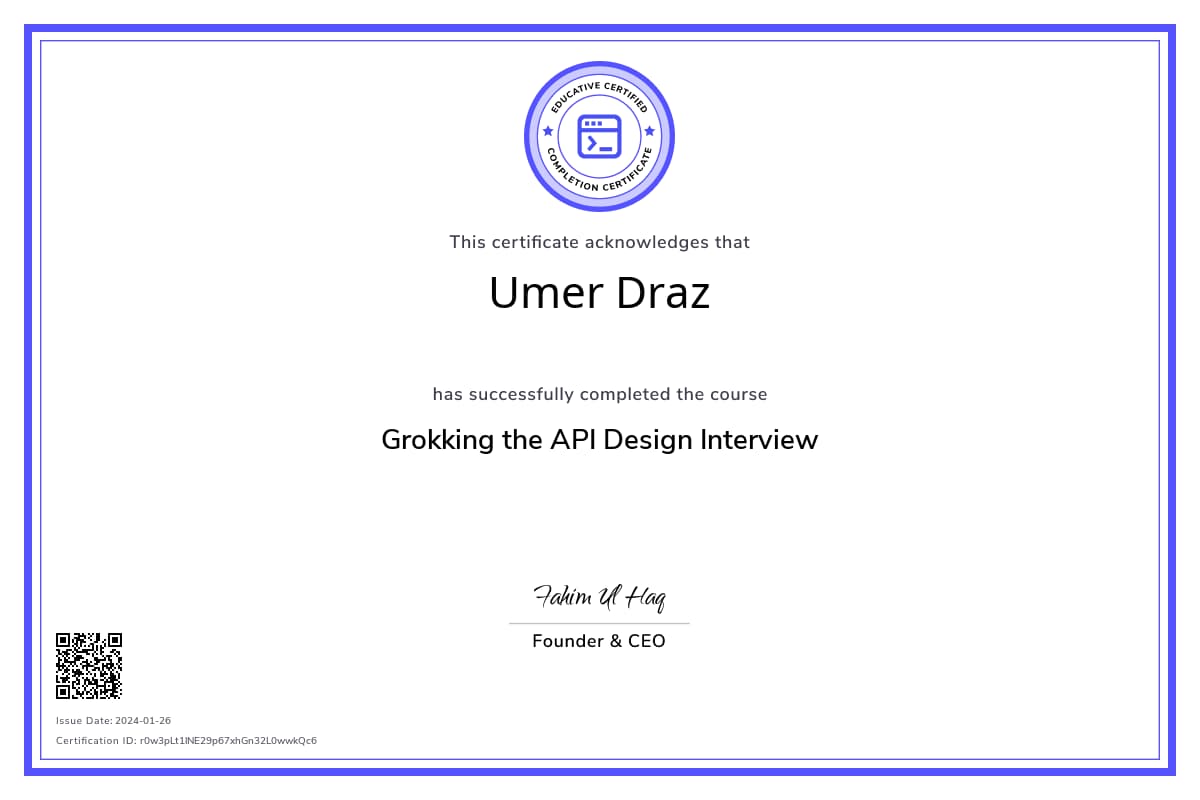 Course Certificate