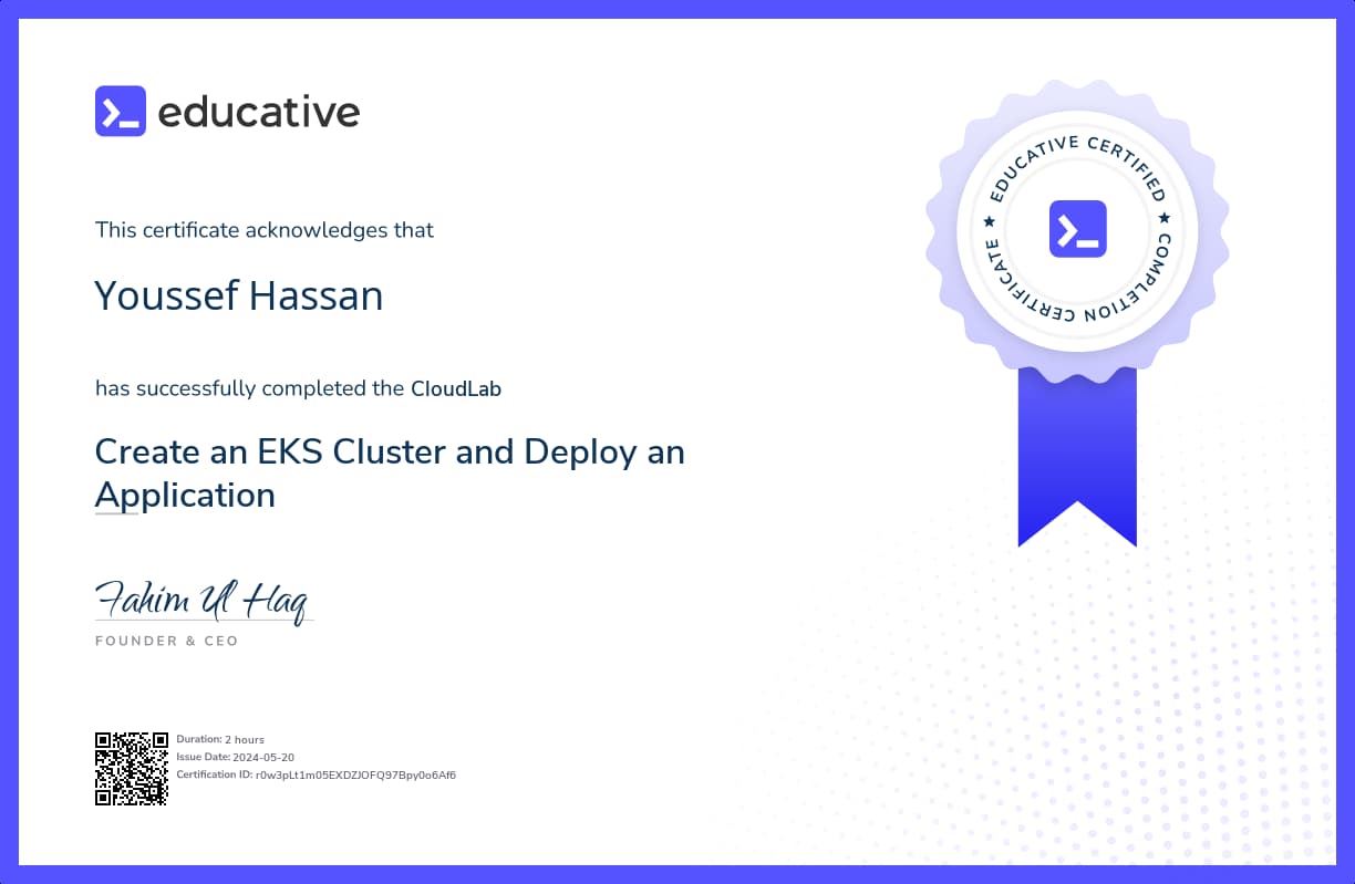 Cloud Lab Certificate