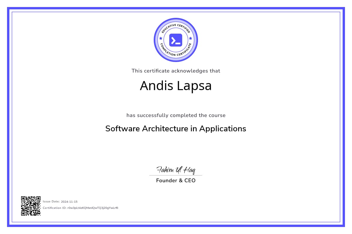 Course Certificate