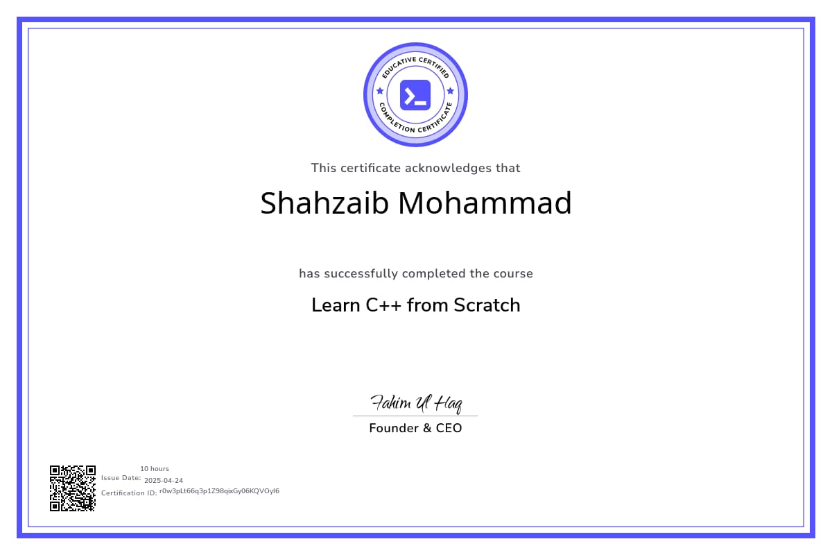 Course Certificate