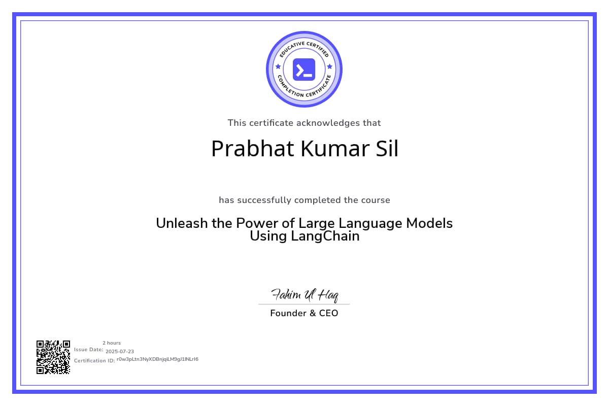 Course Certificate