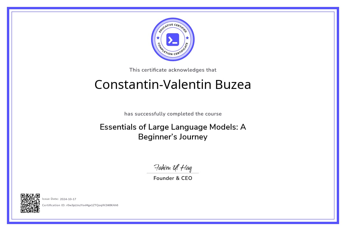 Course Certificate
