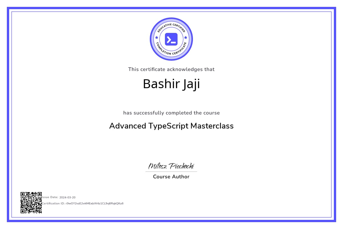 Course Certificate