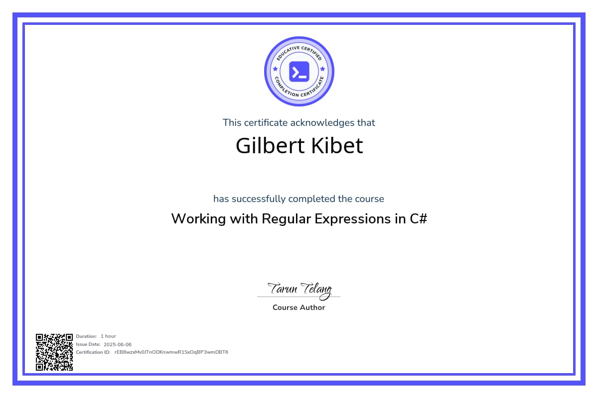 Course Certificate