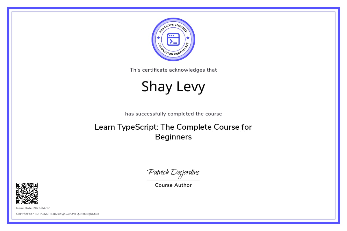 Course Certificate