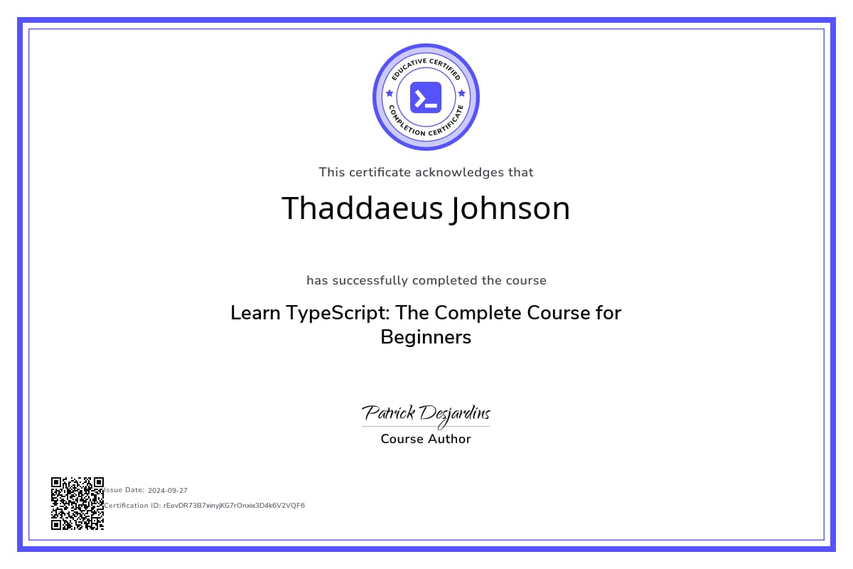 Course Certificate