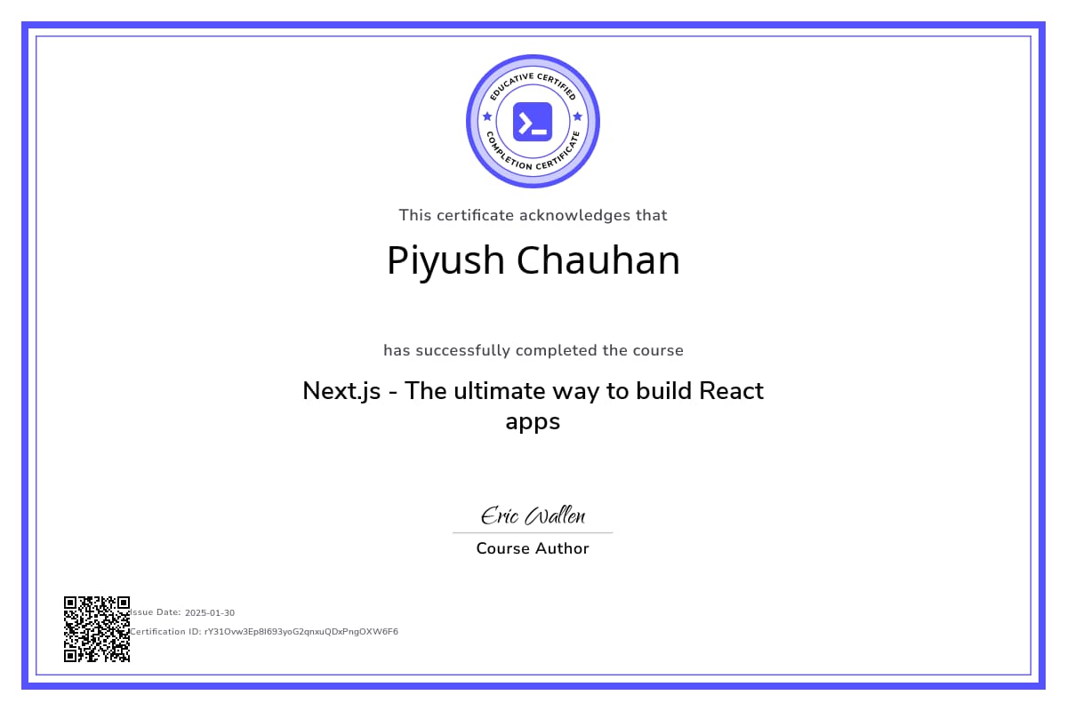 Course Certificate