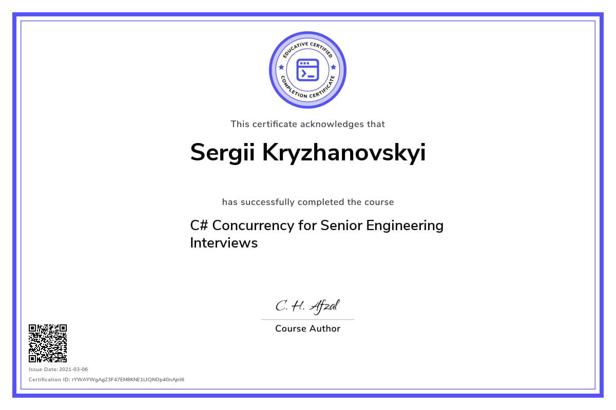 Personalized Path Certificate