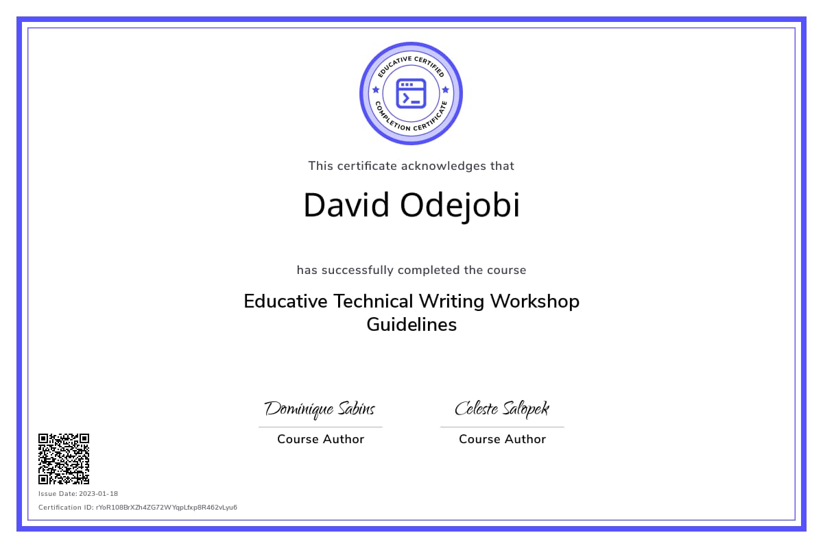 Personalized Path Certificate