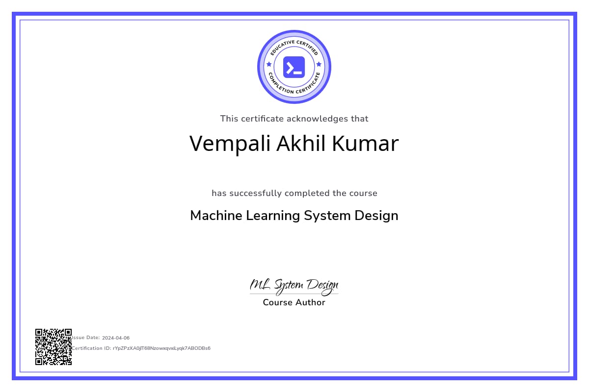 Course Certificate