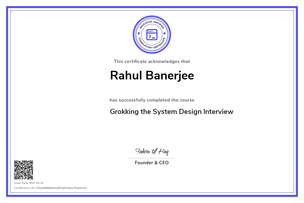 Personalized Path Certificate