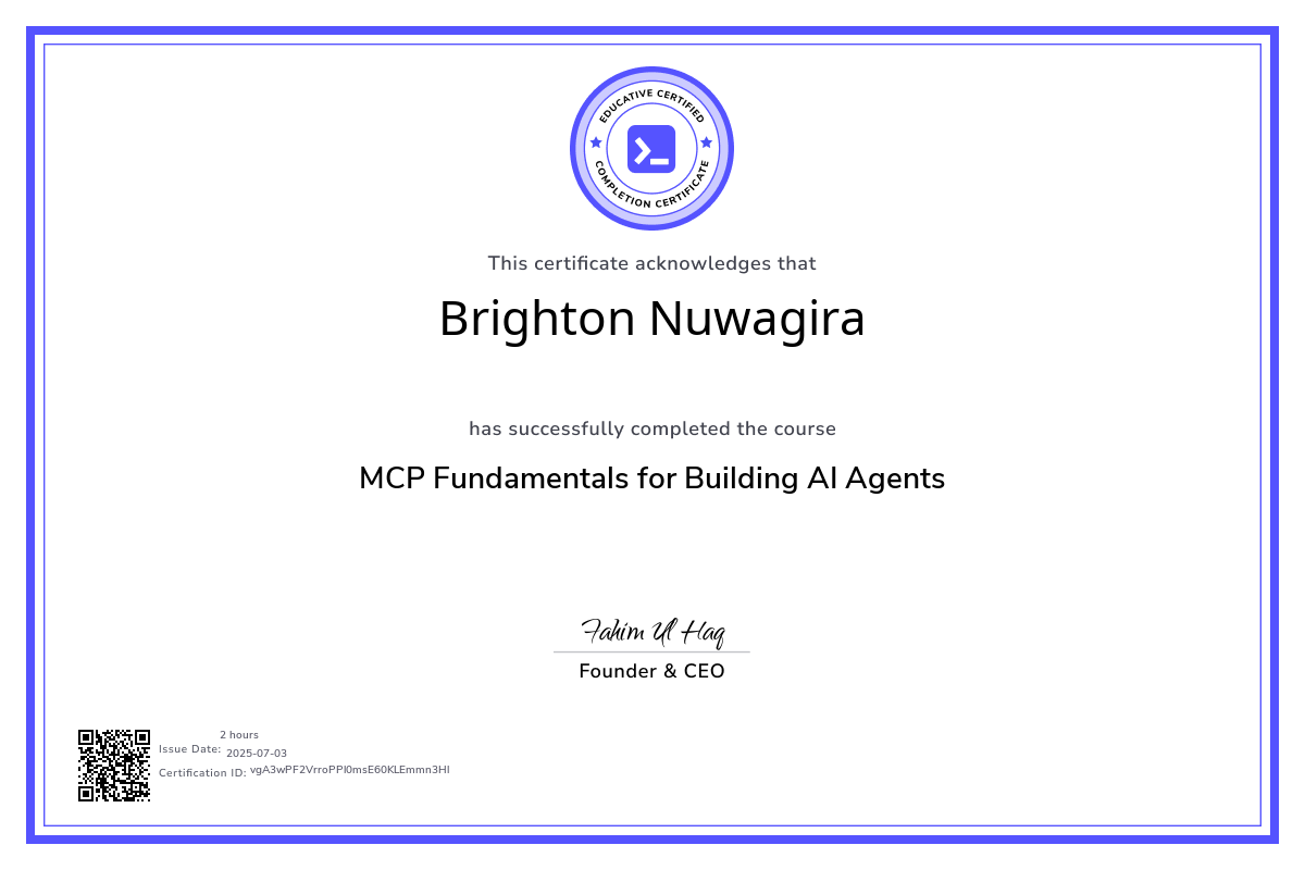 Course Certificate