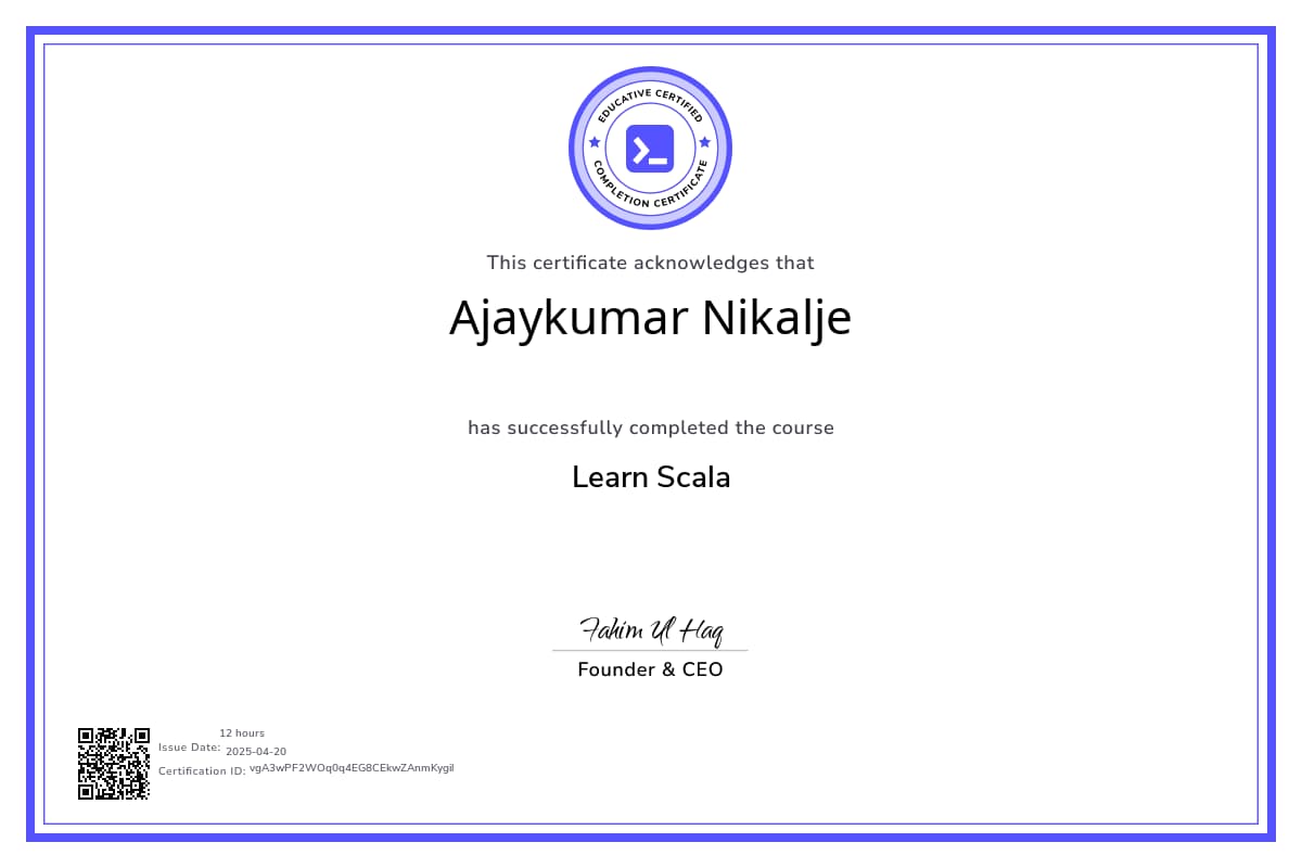 Course Certificate
