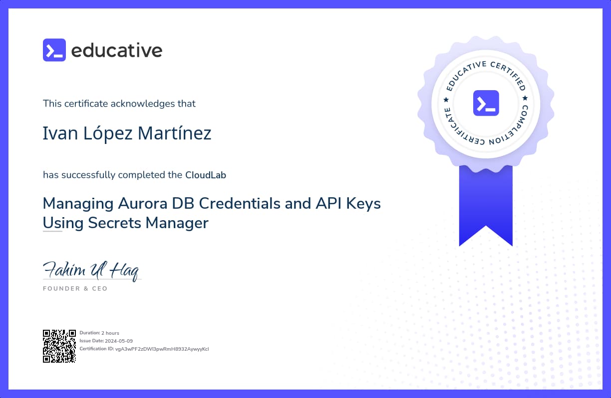 Cloud Lab Certificate