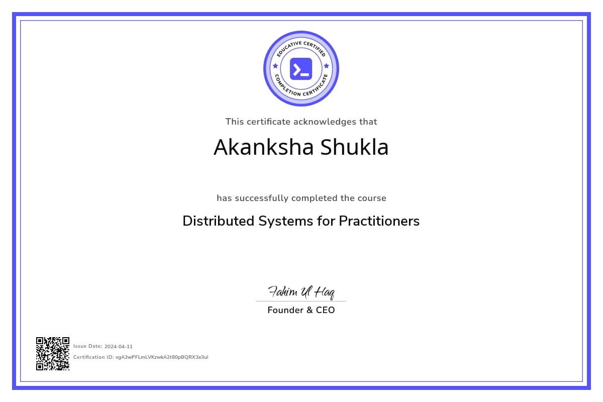 Course Certificate