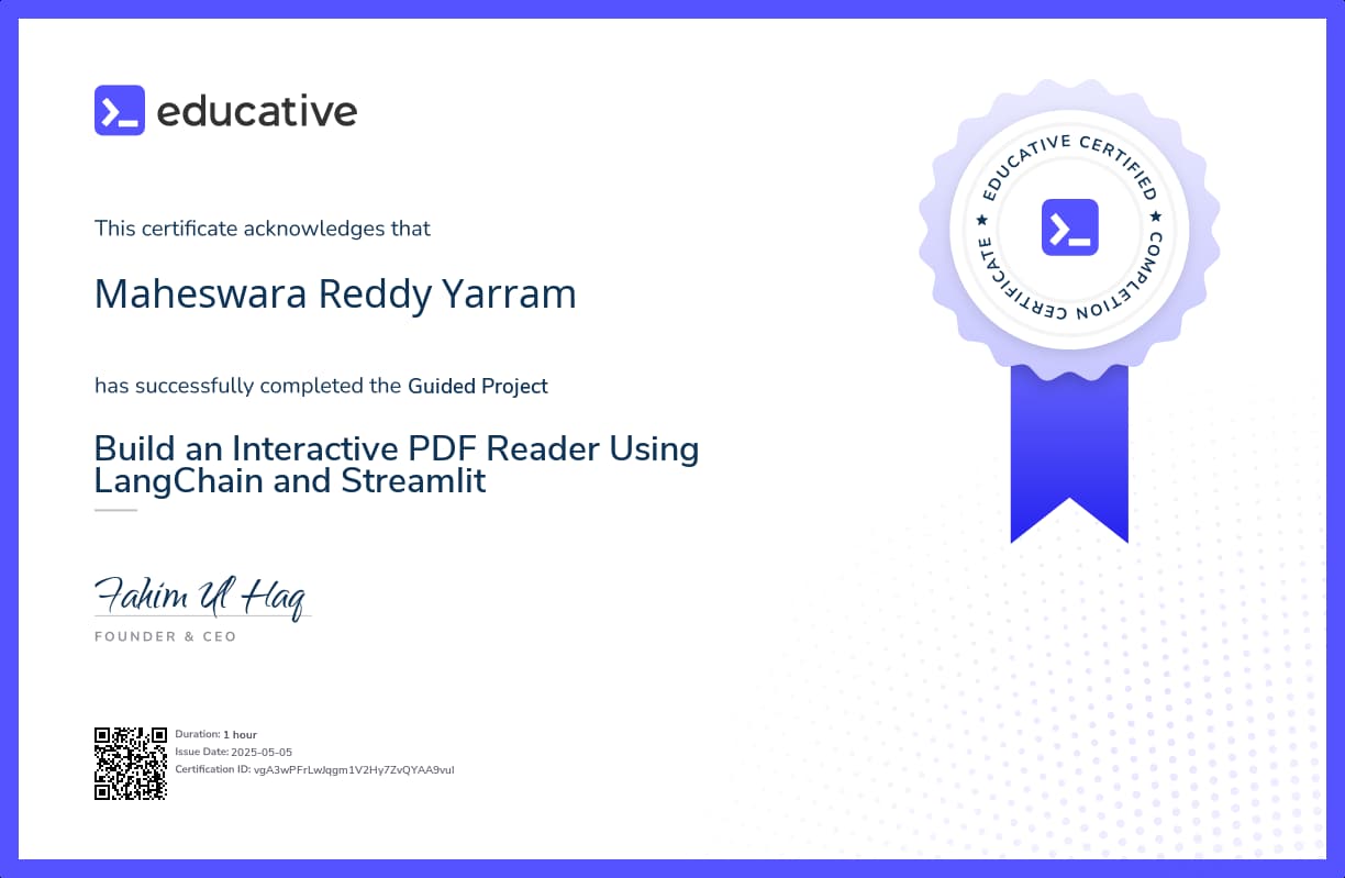 Project Certificate