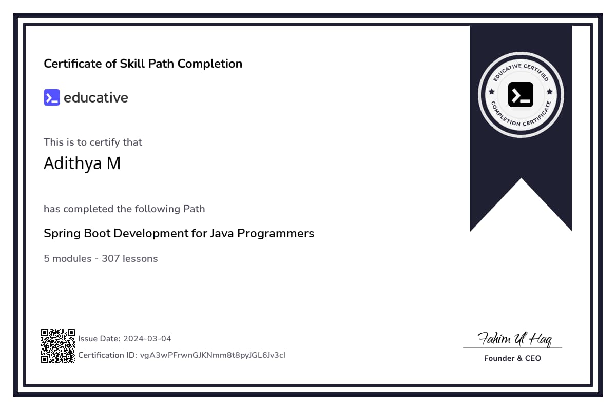 Path Certificate