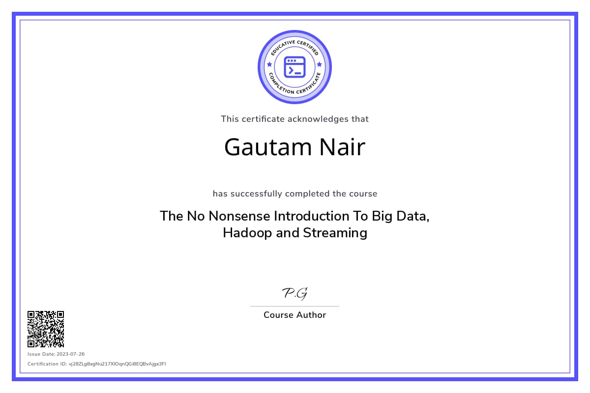 Course Certificate