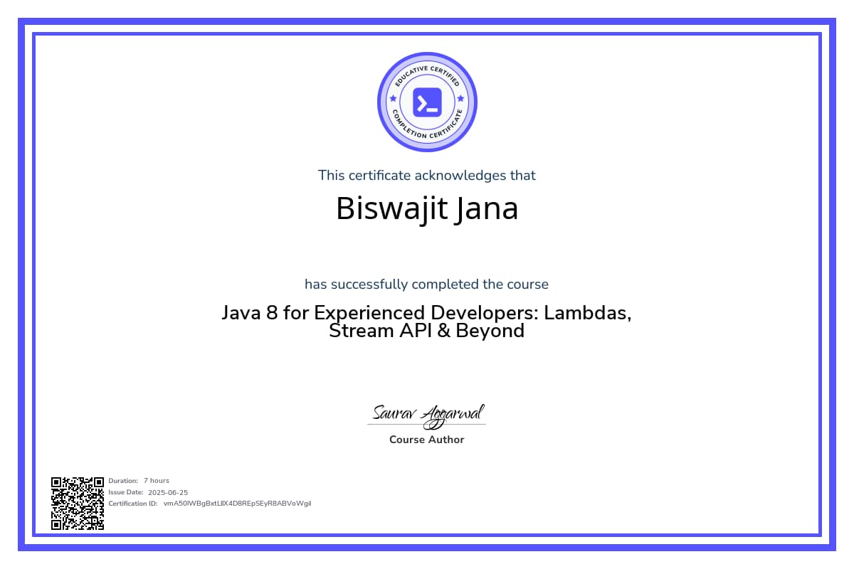 Course Certificate