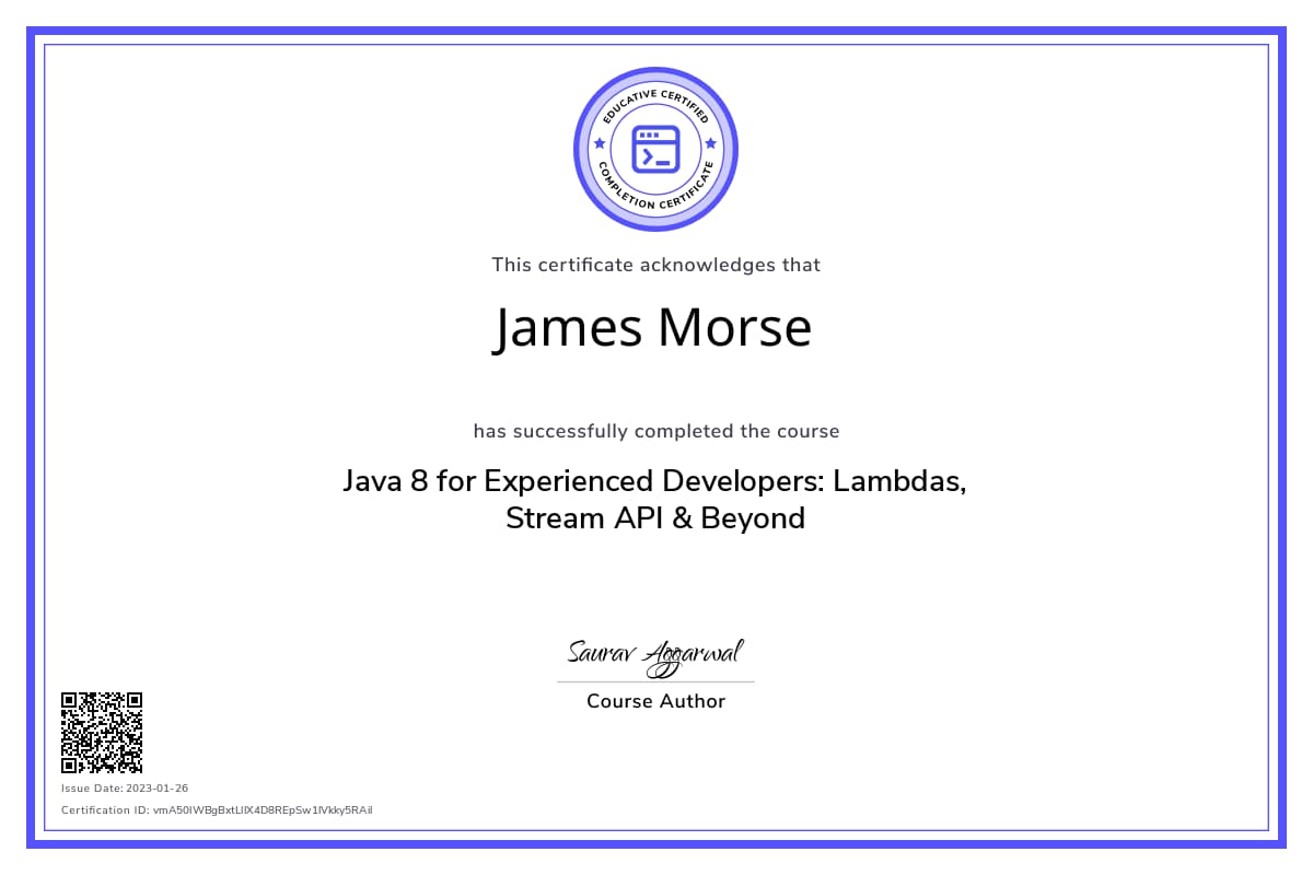 Course Certificate