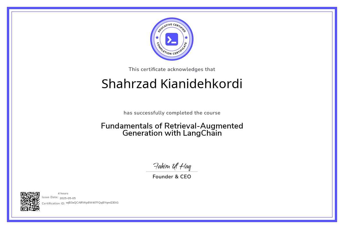 Course Certificate