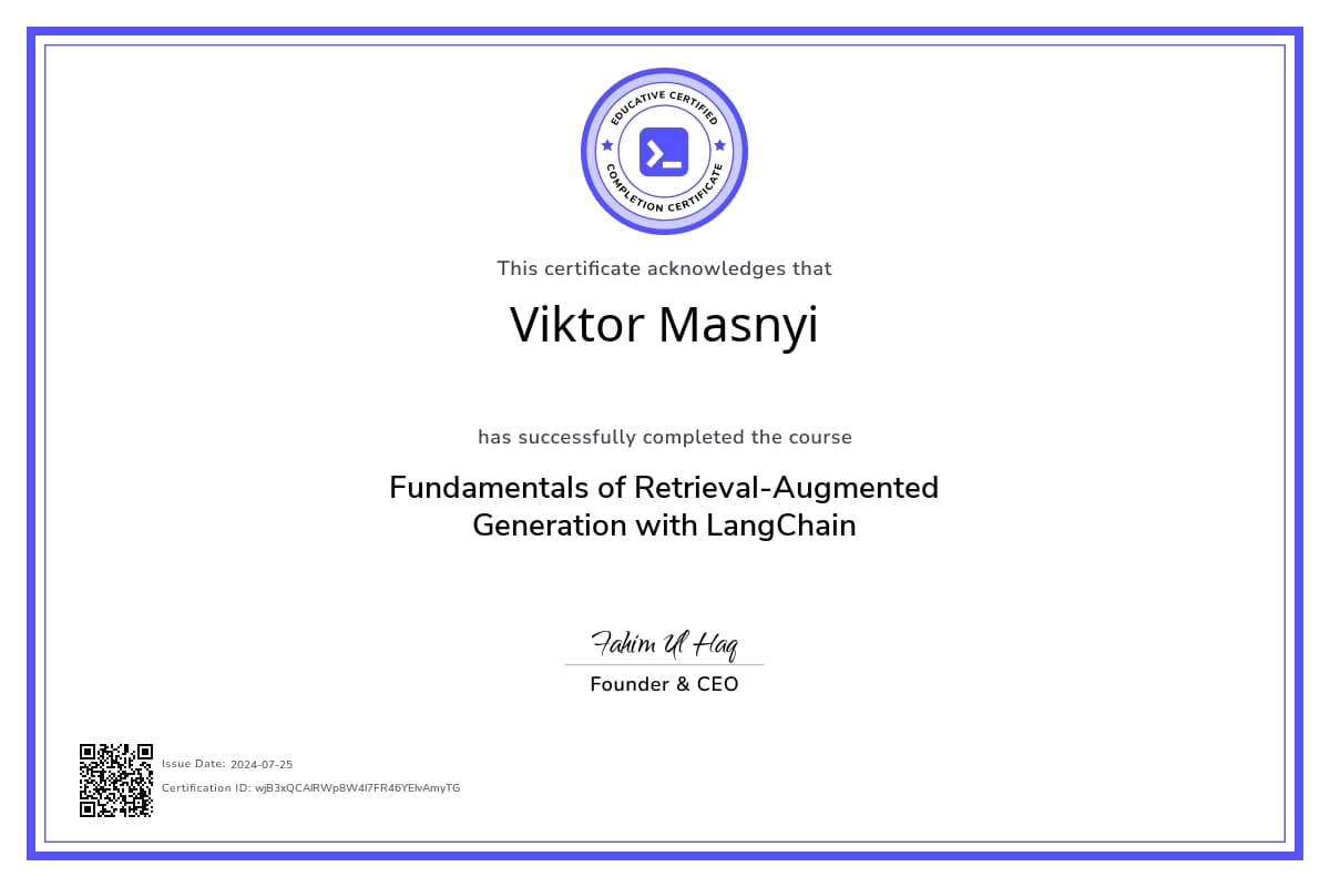 Course Certificate