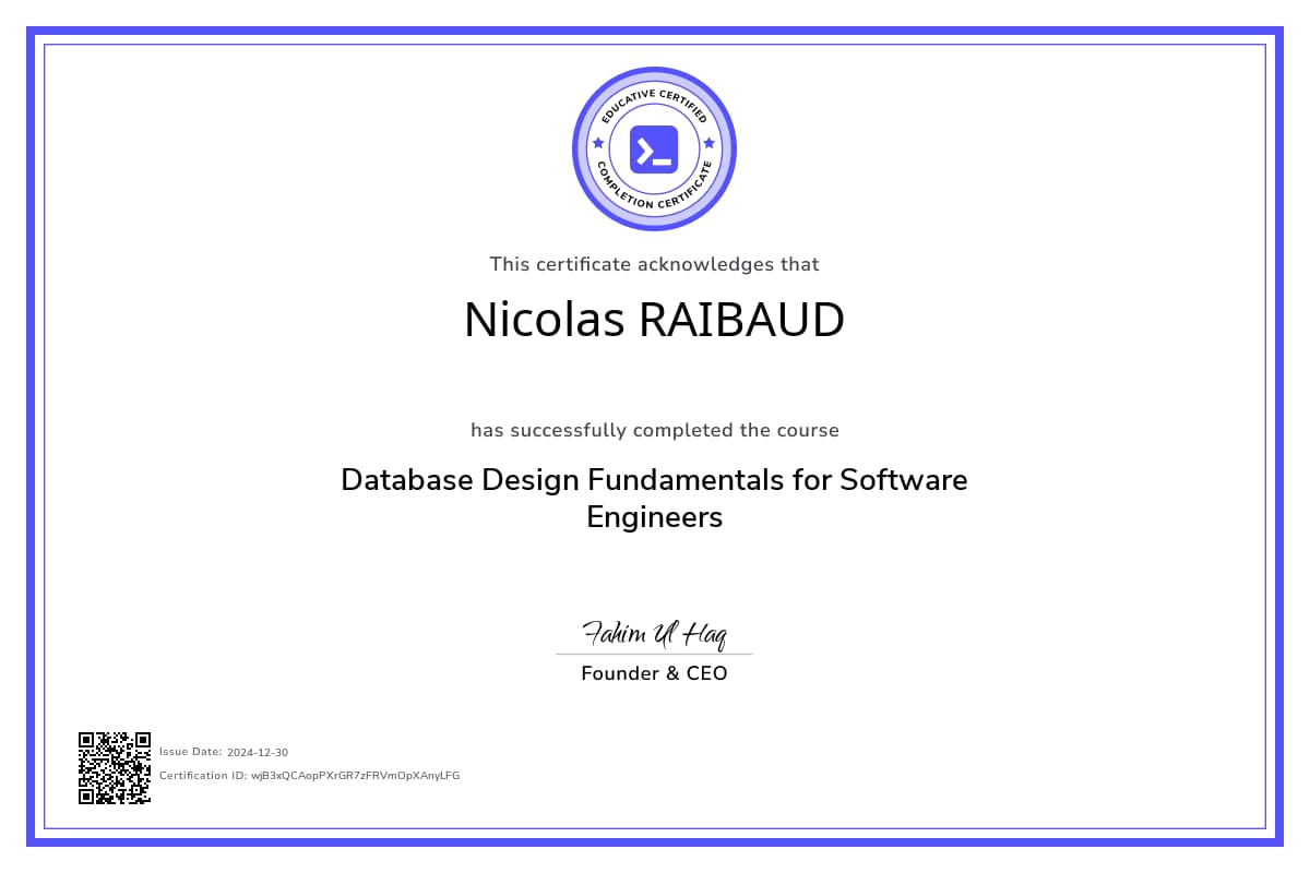 Course Certificate