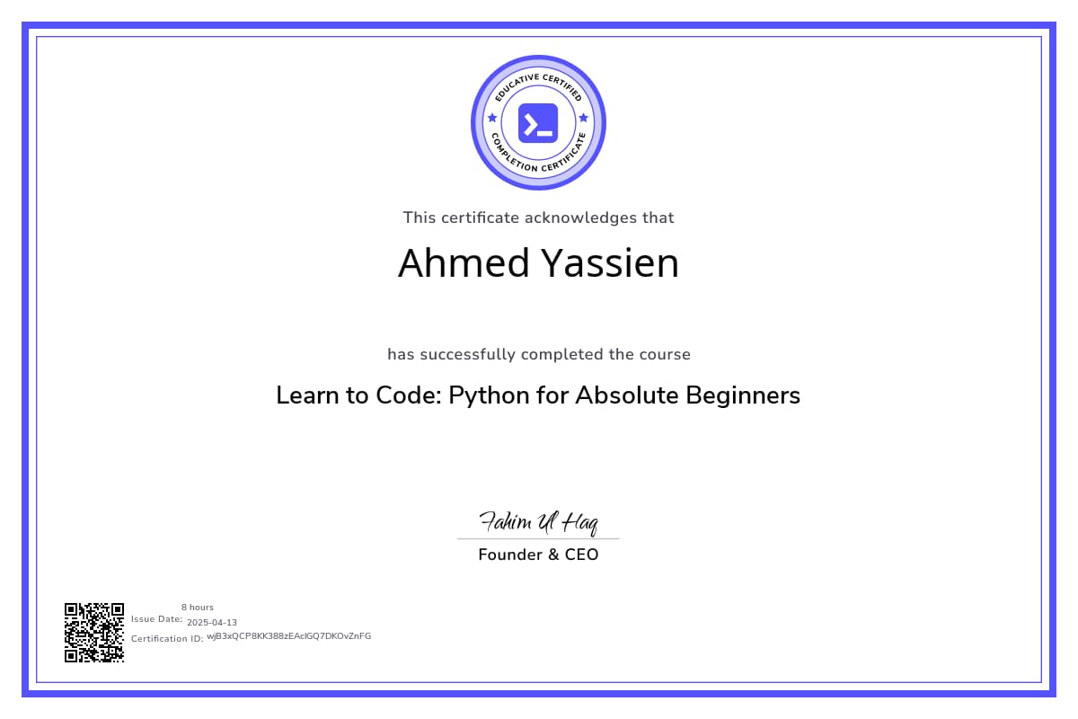 Course Certificate