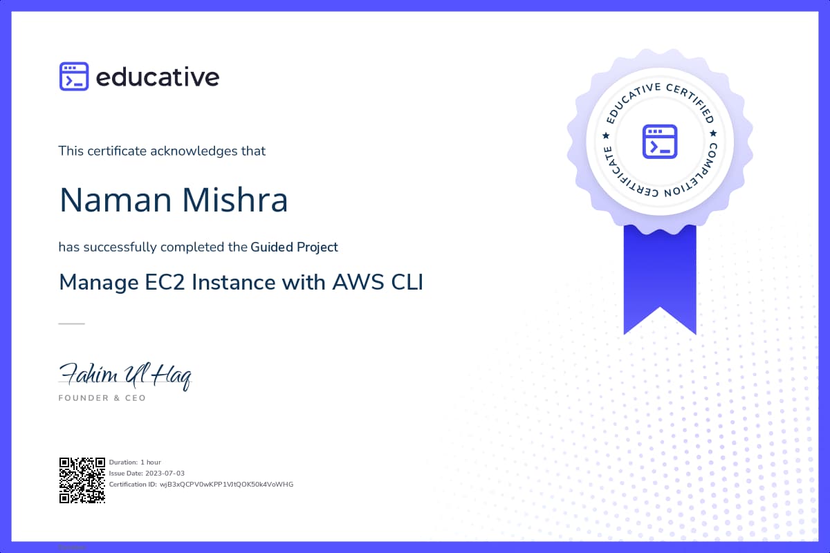 Project Certificate