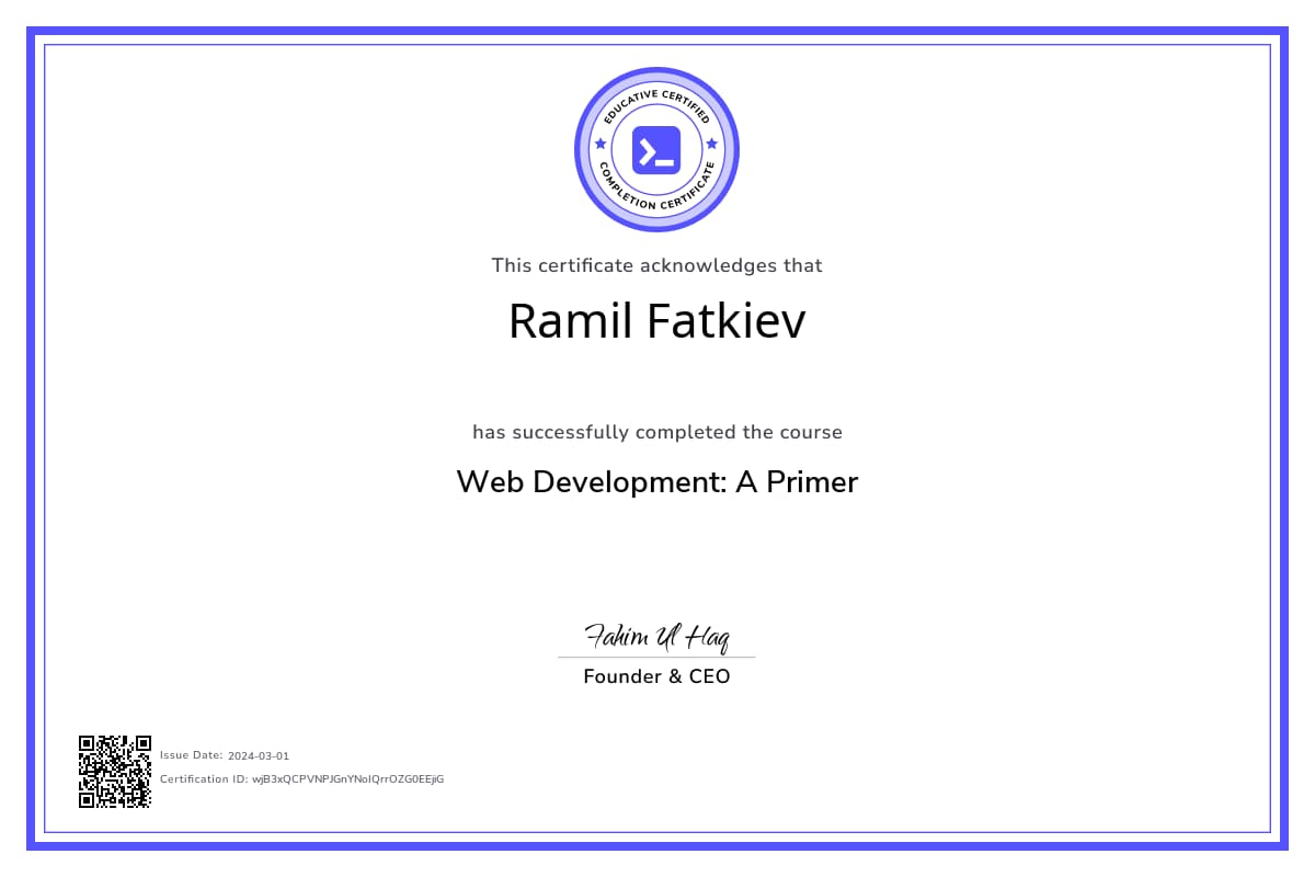 Course Certificate