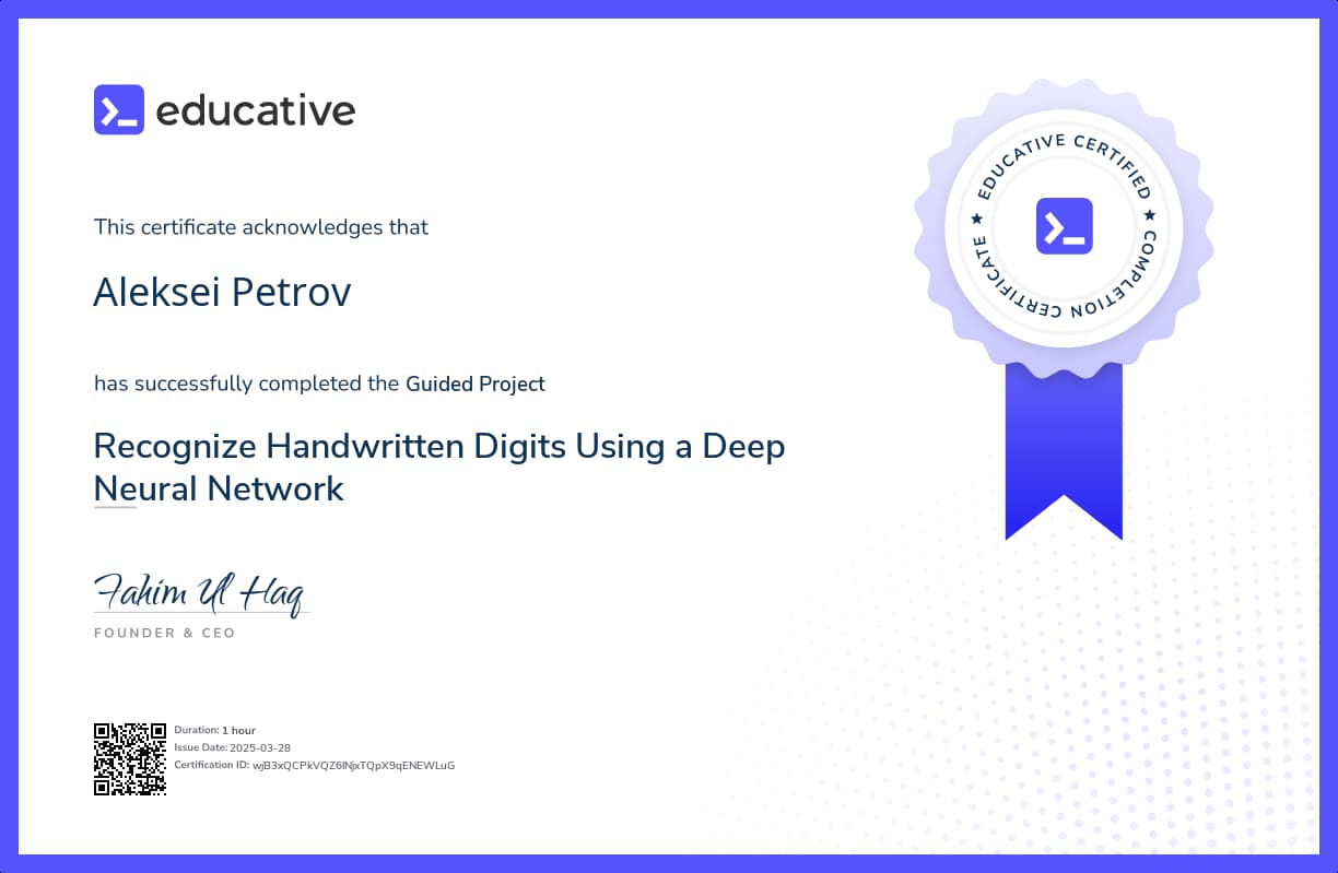 Project Certificate