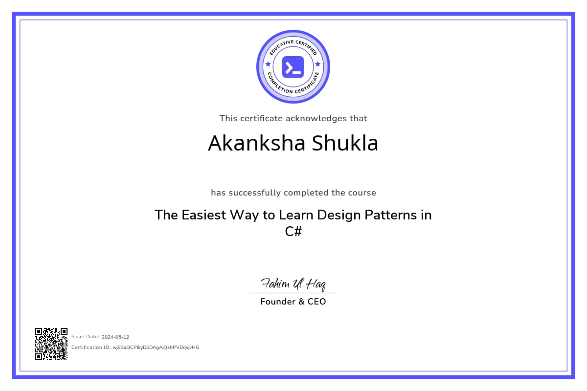 Course Certificate