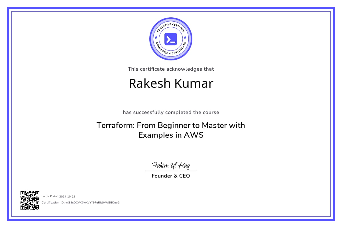 Course Certificate