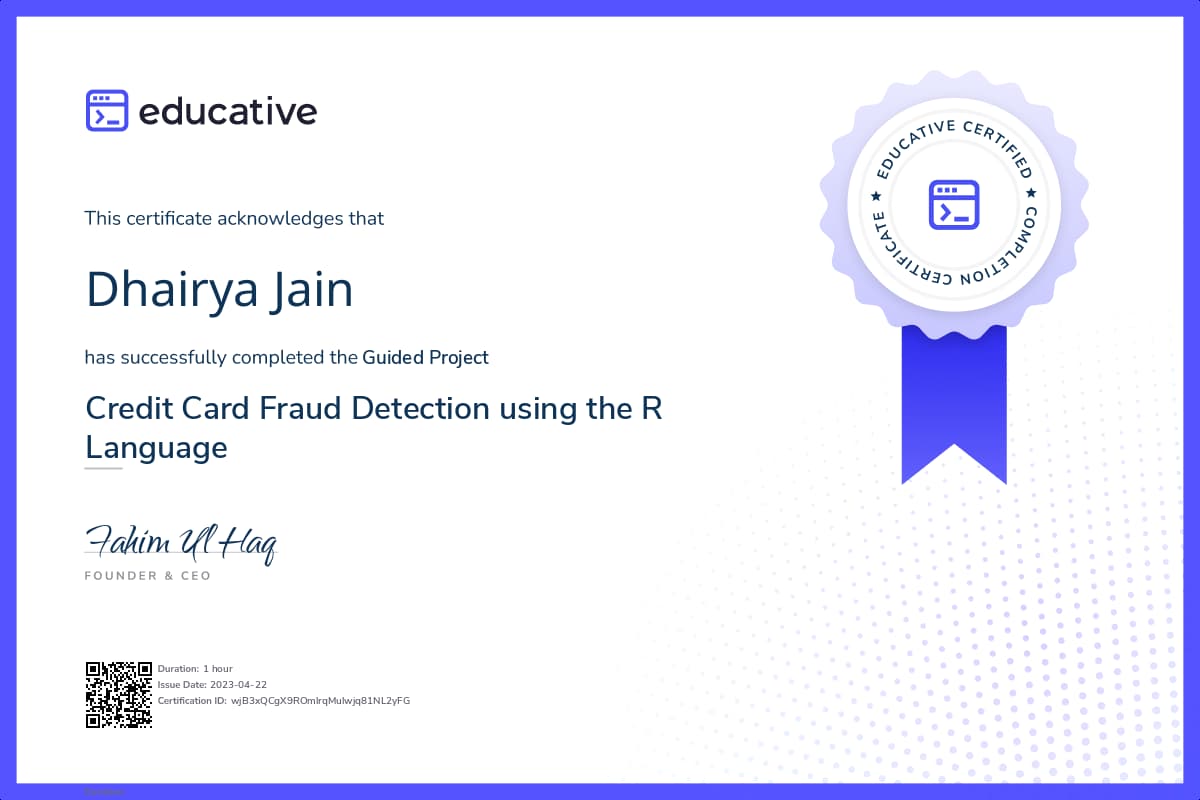 Project Certificate