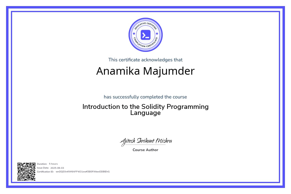 Course Certificate