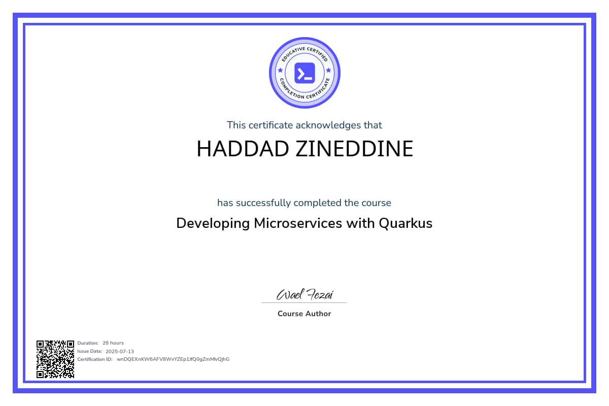 Course Certificate
