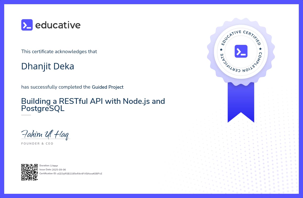 Project Certificate