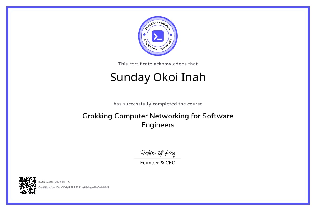 Course Certificate