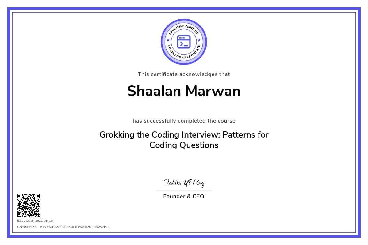 Personalized Path Certificate