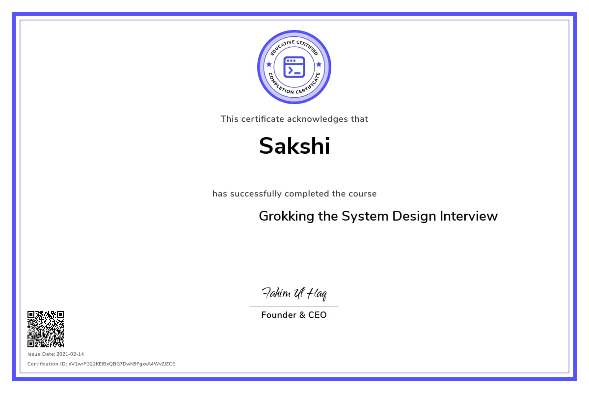 Personalized Path Certificate