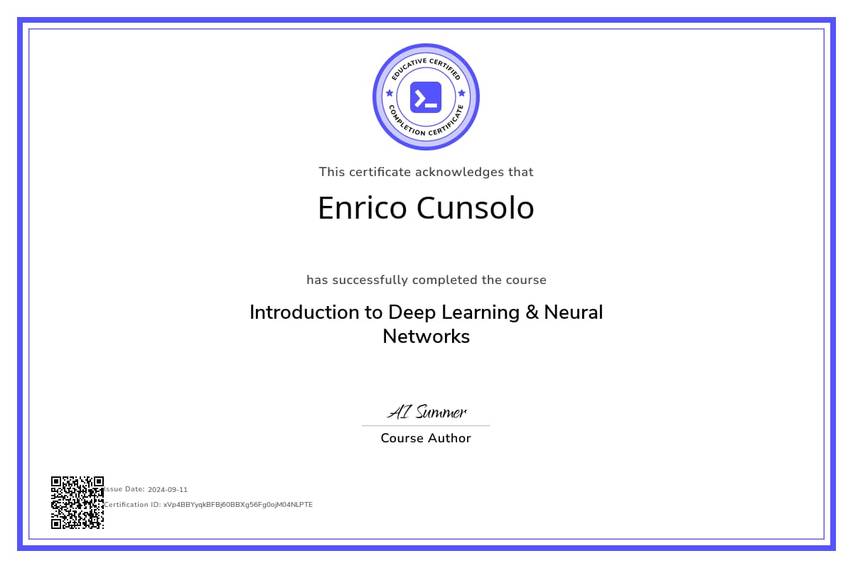 Course Certificate