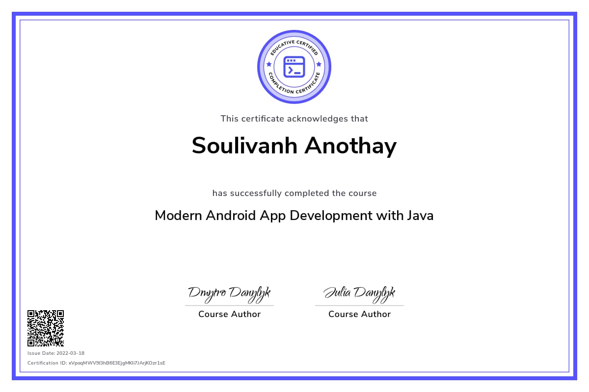 Personalized Path Certificate
