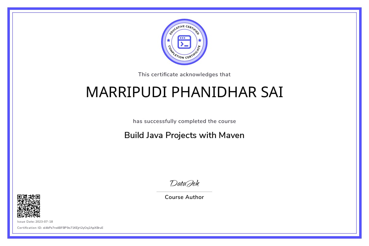 Personalized Path Certificate