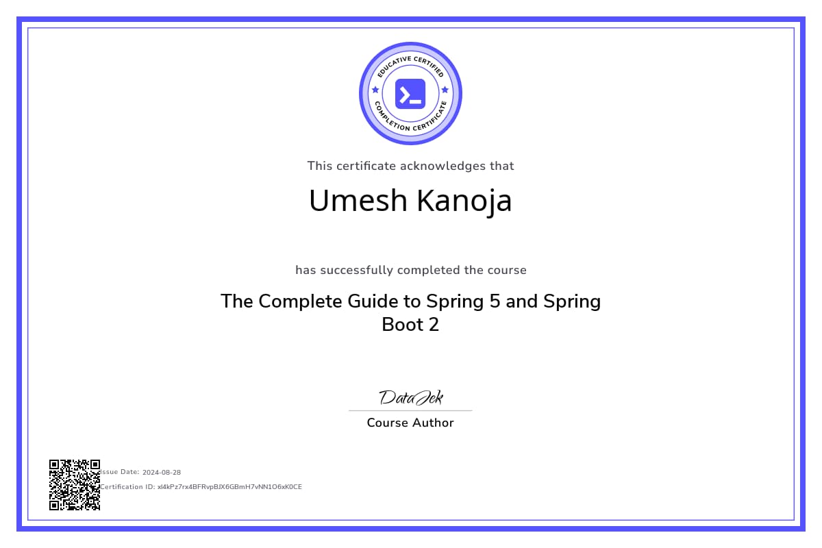 Course Certificate