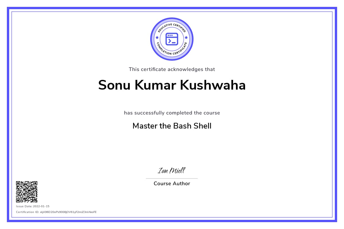 Personalized Path Certificate