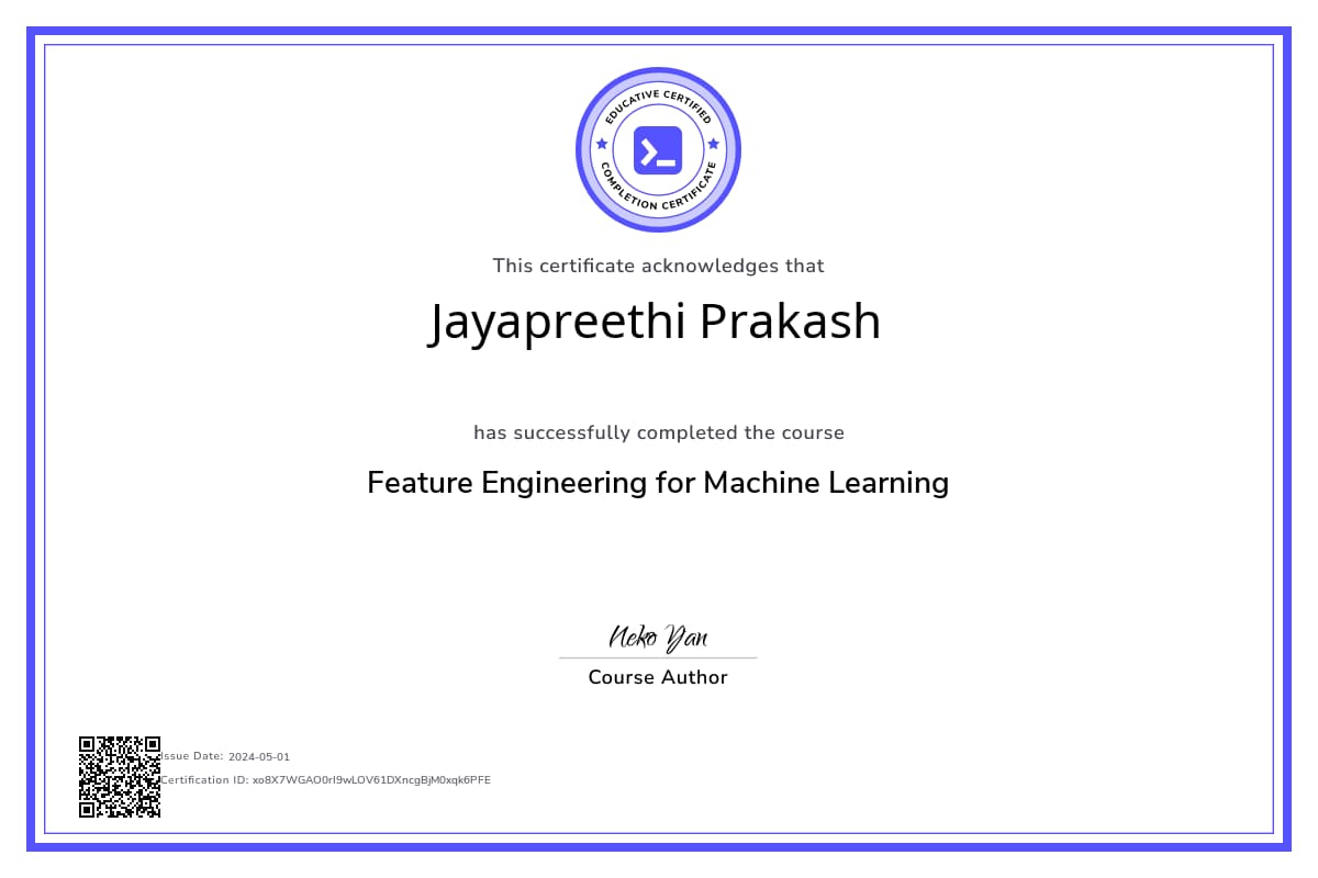 Personalized Path Certificate