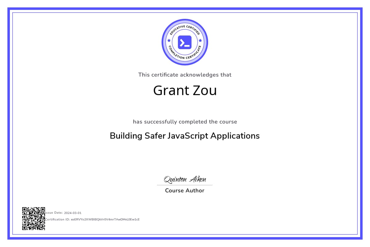 Course Certificate
