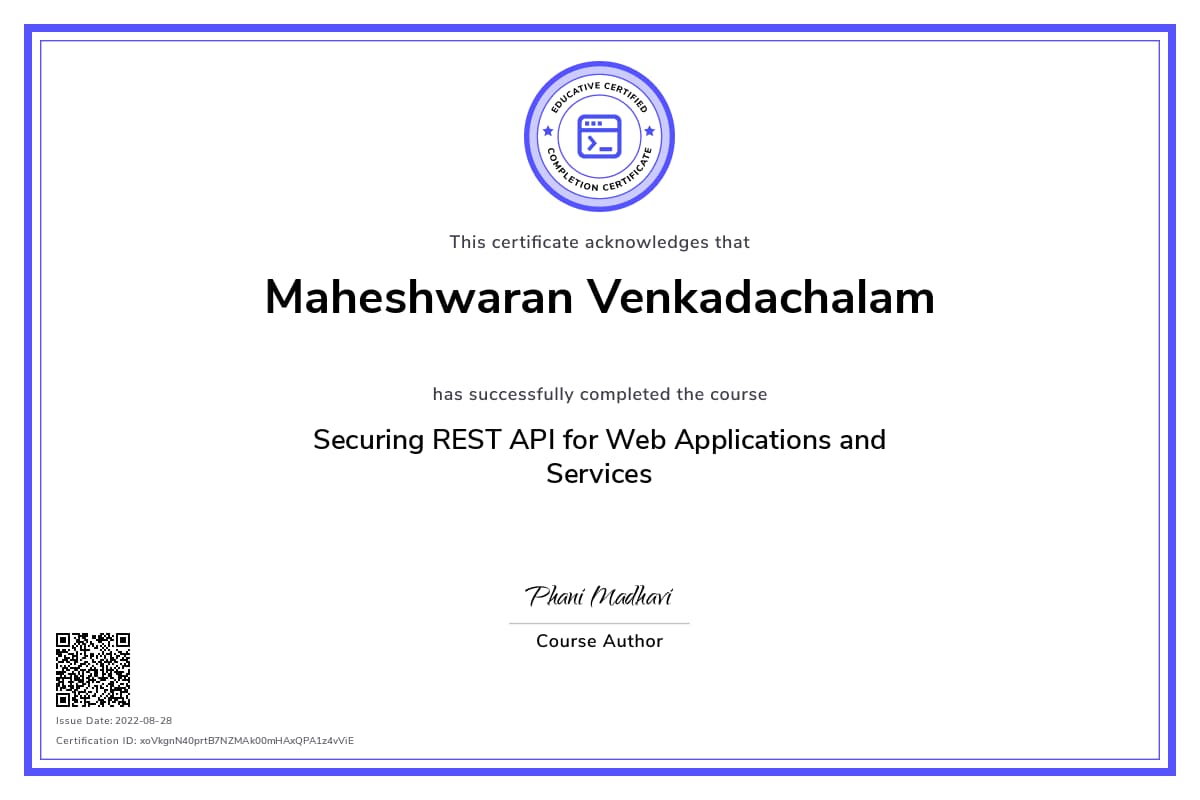 Personalized Path Certificate