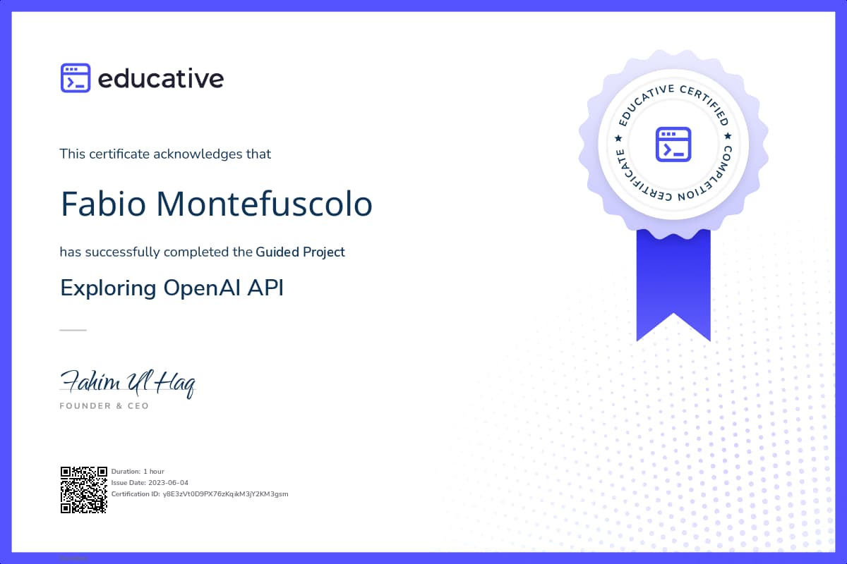 Project Certificate