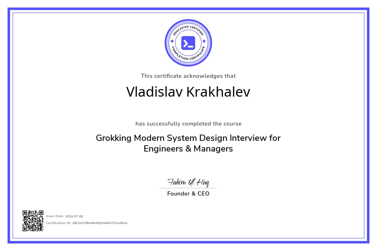 Course Certificate